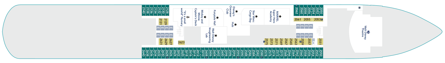 Disney Cruise Line, Disney Wish, Deck 2.png